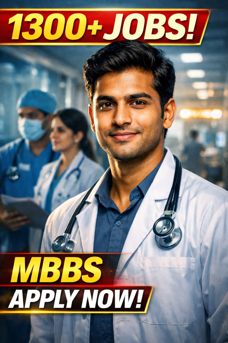 UPSC CMS 2026: 1300ಕ್ಕೂ ಹೆಚ್ಚು ವೈದ್ಯಕೀಯ ಅಧಿಕಾರಿ ಹುದ್ದೆಗಳು – MBBS ಪದವೀಧರರಿಗೆ ಜೀವನ ಬದಲಾಯಿಸುವ ಅವಕಾಶ!