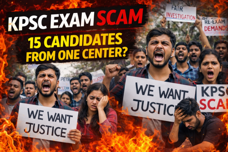 KPSC ಪರೀಕ್ಷೆಯಲ್ಲಿ ಭ್ರಷ್ಟಾಚಾರ ಆರೋಪ: ಒಂದೇ ಕೇಂದ್ರದಿಂದ 15 ಮಂದಿ ಆಯ್ಕೆ? ಸರಣಿ ಸಂಖ್ಯೆಯಲ್ಲಿ ಫಲಿತಾಂಶ – ಪ್ರಾಮಾಣಿಕ ಅಭ್ಯರ್ಥಿಗಳ ಆಕ್ರೋಶ