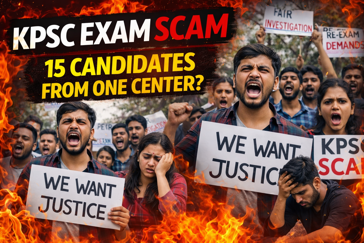 KPSC ಪರೀಕ್ಷೆಯಲ್ಲಿ ಭ್ರಷ್ಟಾಚಾರ ಆರೋಪ: ಒಂದೇ ಕೇಂದ್ರದಿಂದ 15 ಮಂದಿ ಆಯ್ಕೆ? ಸರಣಿ ಸಂಖ್ಯೆಯಲ್ಲಿ ಫಲಿತಾಂಶ – ಪ್ರಾಮಾಣಿಕ ಅಭ್ಯರ್ಥಿಗಳ ಆಕ್ರೋಶ