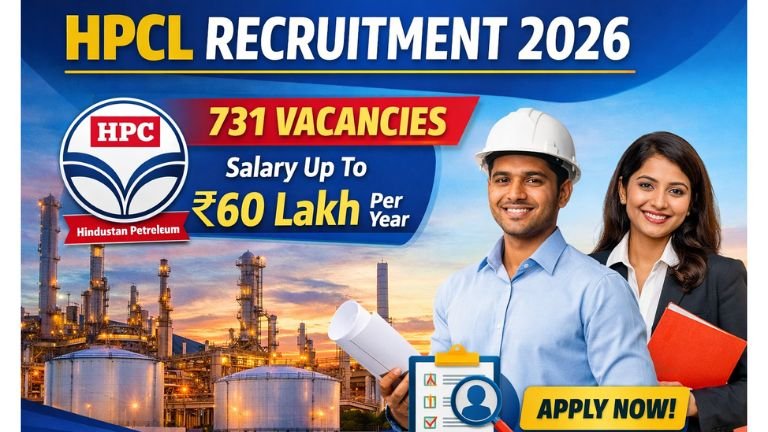 HPCL Recruitment 2026: ಹಿಂದೂಸ್ತಾನ್ ಪೆಟ್ರೋಲಿಯಂನಲ್ಲಿ 731 ಹುದ್ದೆಗಳ ನೇಮಕಾತಿ; ವರ್ಷಕ್ಕೆ 60 ಲಕ್ಷ ರೂ. ವರೆಗೆ ಸಂಬಳ