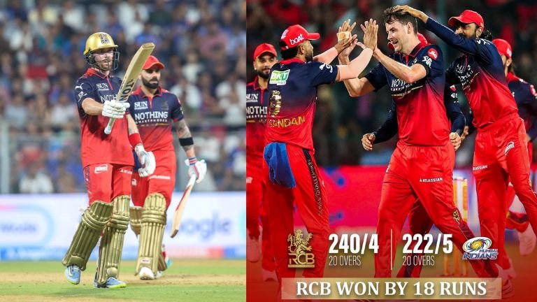 🔥 MI vs RCB IPL 2026: ಕೊಹ್ಲಿ-ಸಾಲ್ಟ್ ಸುನಾಮಿ, 240 ರನ್ ಸಿಡಿತ! ರುದರ್ಫೋರ್ಡ್ ಹೋರಾಟ ವ್ಯರ್ಥ – ಮುಂಬೈಗೆ ತವರಿನಲ್ಲಿ ಶಾಕ್ ಸೋಲು